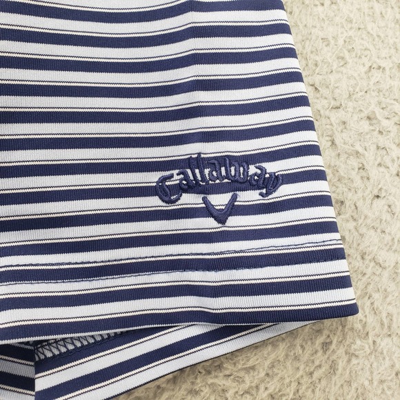Callaway Shirt Mens Large Blue Striped Polo Golf Short Sleeve Walmart Opti Dri - Picture 8 of 15